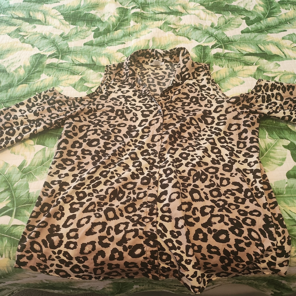 Leopard Print Women's Blouse